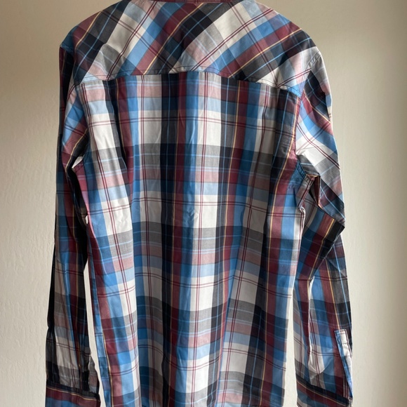 Men's Ambiguous Plaid Button Down, Size L - Picture 4 of 5